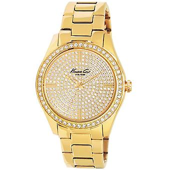 Kenneth cole brooklyn pave Watch for Women Analog Quartz with IKC4957 Gold Plated Stainless Steel Bracelet