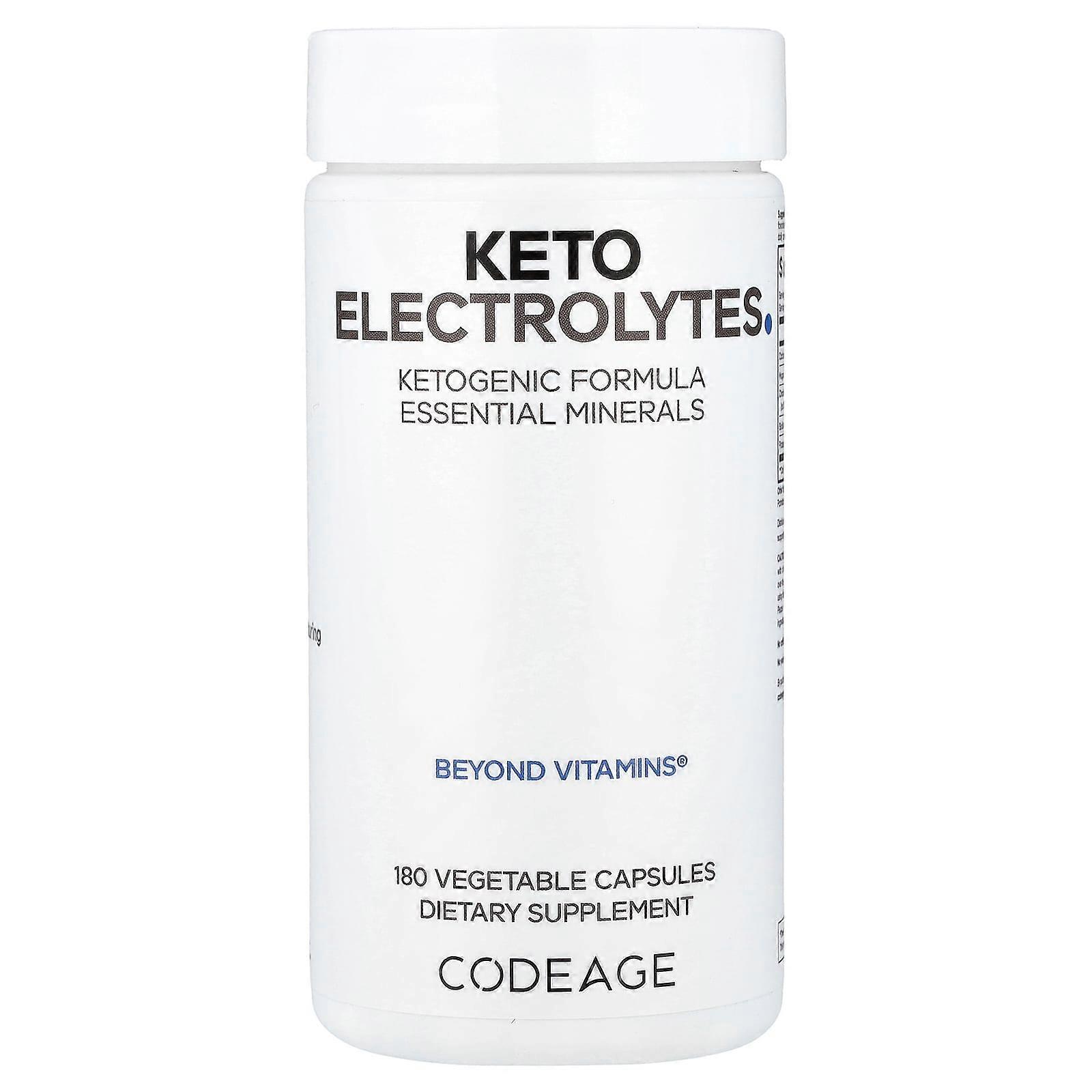 Codeage, Keto Electrolytes, 180 Vegetable Capsules