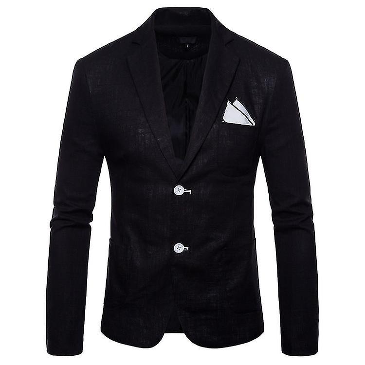 Men's Casual Suit 2 Buttons Solid Color Blazer