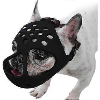 Soft Silicone Dog Muzzle compatible with Short Snout & Flat-Faced Breeds - Breathable Bulldog Muzzle compatible with Biting, Chewing & Licking