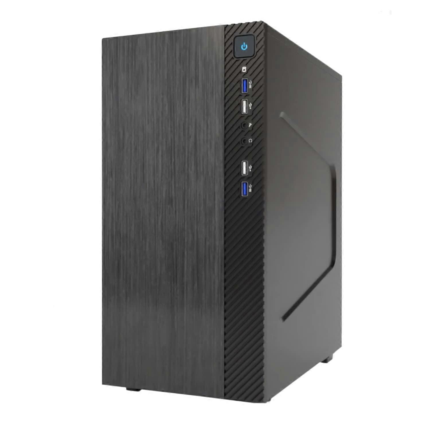 Mini Tower-behuizing, MATX, 2xUSB3, 2xUSB2, zwart