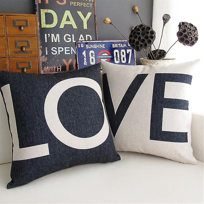 2pcs Pillow Case Square Linen Decorative Exquisite Pillow Case For Home