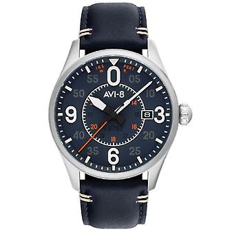 Avi 8 Birmingham Smith Montre analogique automatique pour hommes avec bracelet en similicuir AV-4090-02