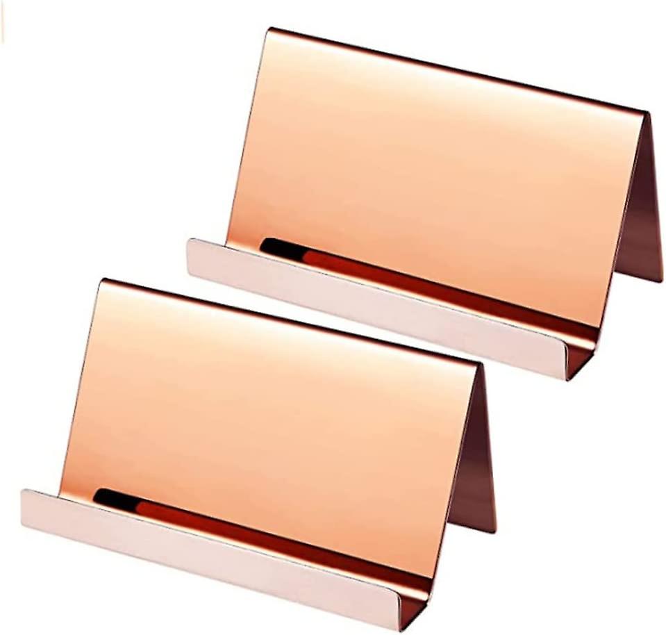 Visitenkartenhalter Visitenkartenständer (2 Stück, Roségold)