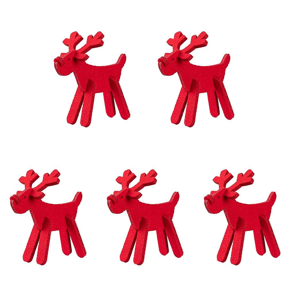 DIY Christmas Elk Ornaments 5pcs/set Handmade Ability Training Crafts