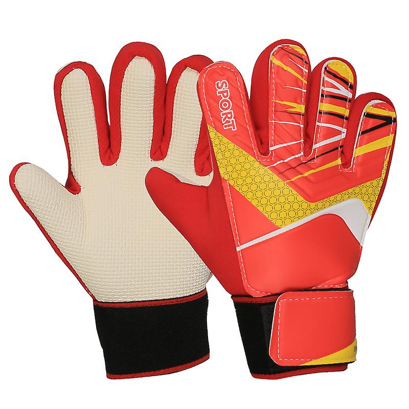 thumbnail image 1 of Guantes de portero para niños, niños, jóvenes, guantes de portero de fútbol, color rojo, 1 of 2