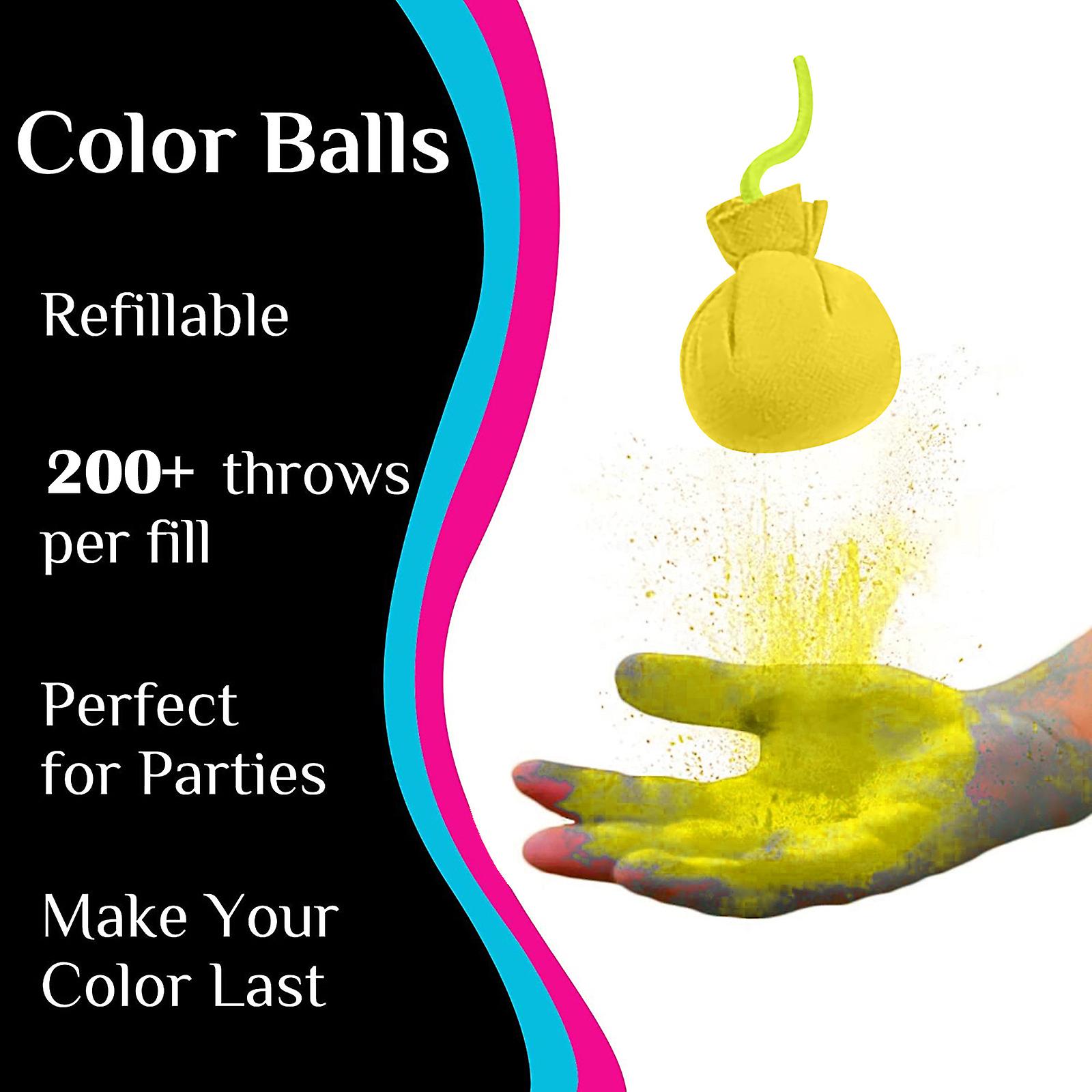 Free Shiping Party Color Powder Balls Refillable Holi Color Balls Combine Color Powder Party Throwing Atmosphere Supplies