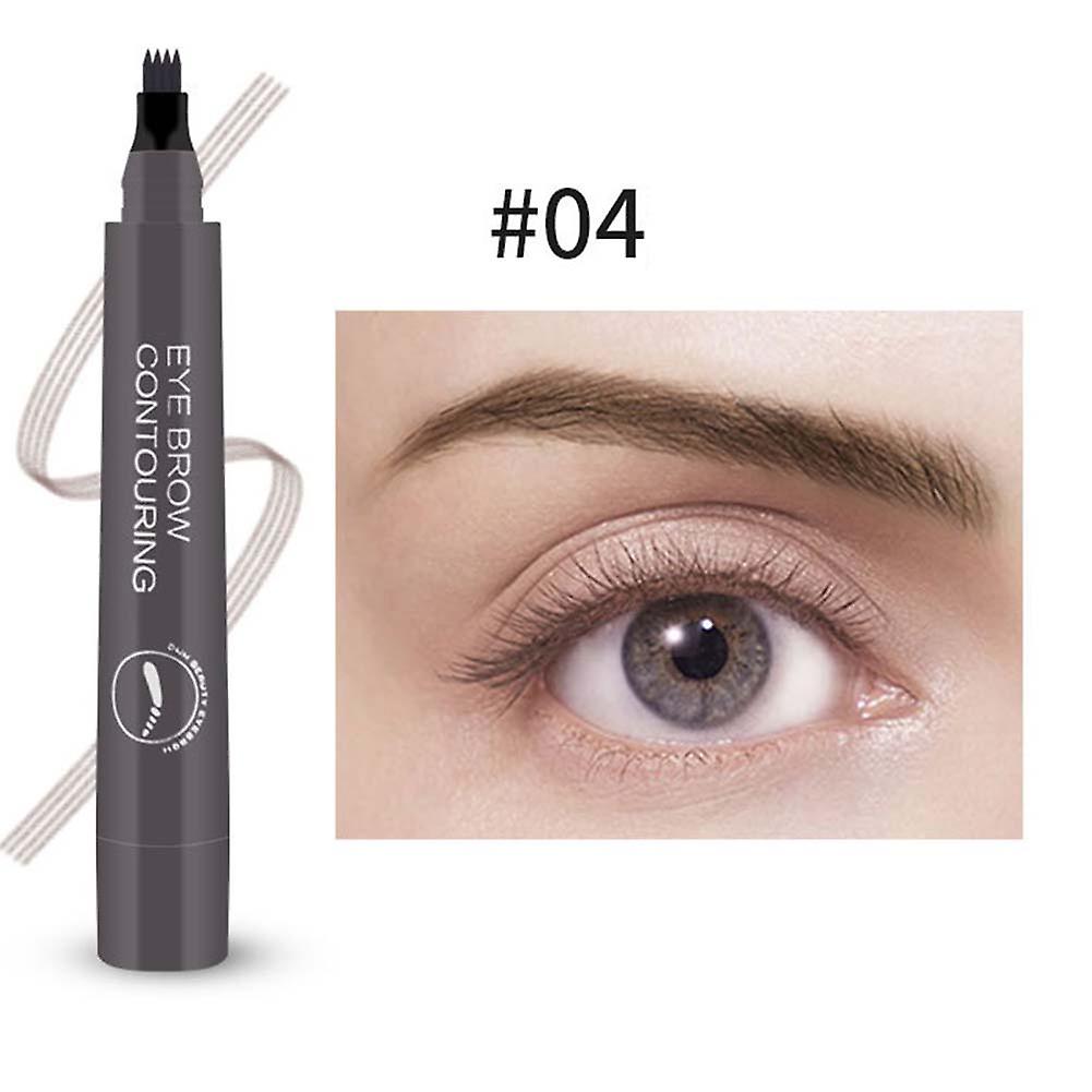 4-Tip Liquid Eyebrow Contouring Pen Professional Waterproof Eyebrow Pencil for Women Girls