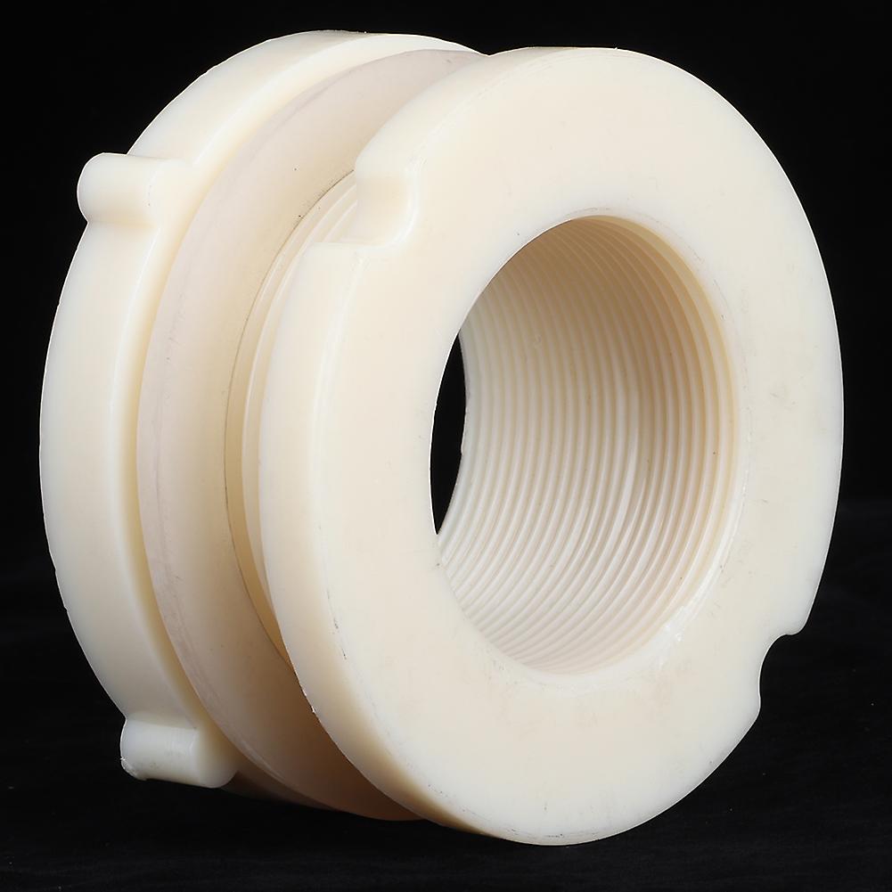 2in Water Tower ABS Bulkhead Tank Fitting Adapter for Fish Tanks Water Bucket Pond, for Outdoor Rain Barrel