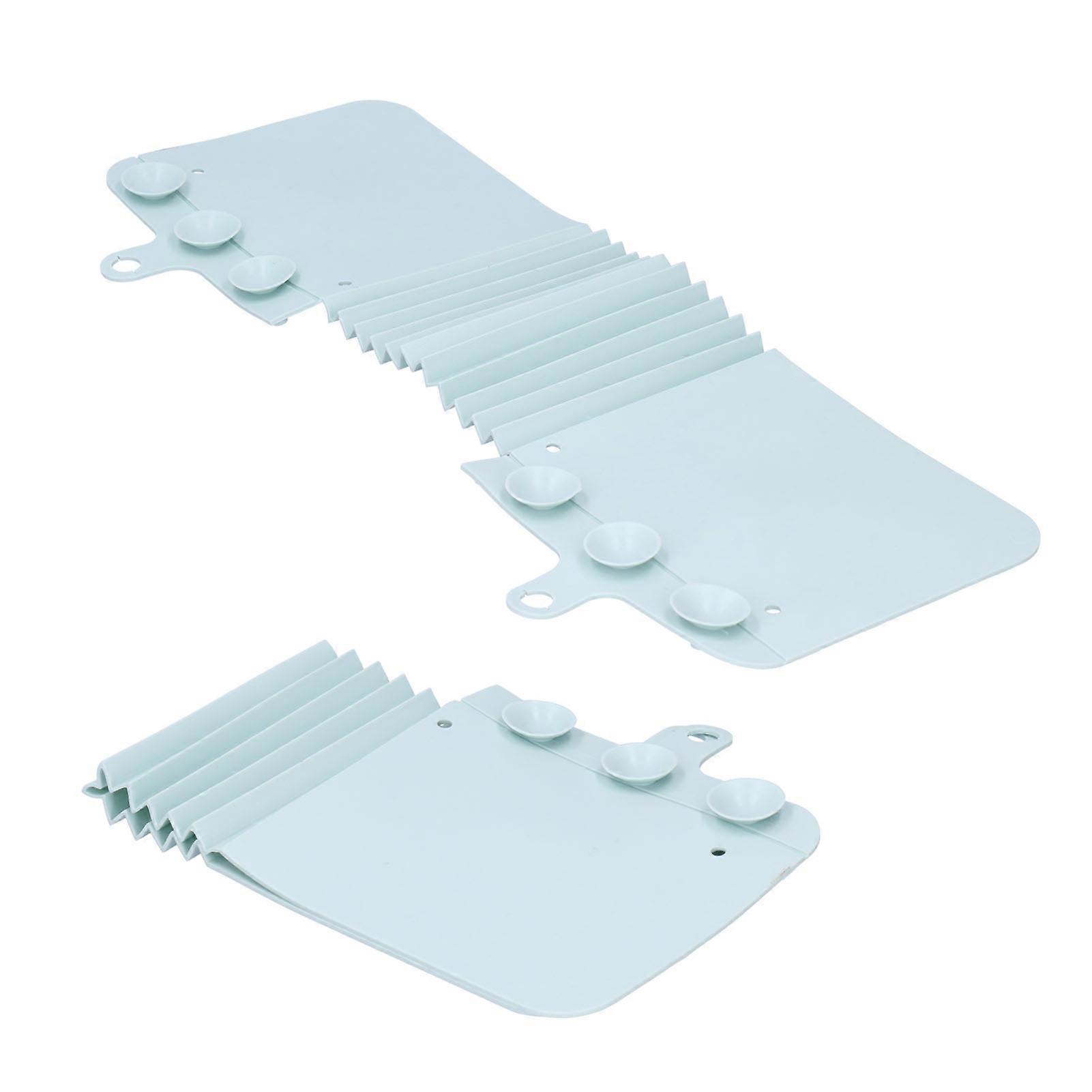 Foldable Sink Splashing Guard 42.5x17cm Light Blue with Suction Cups