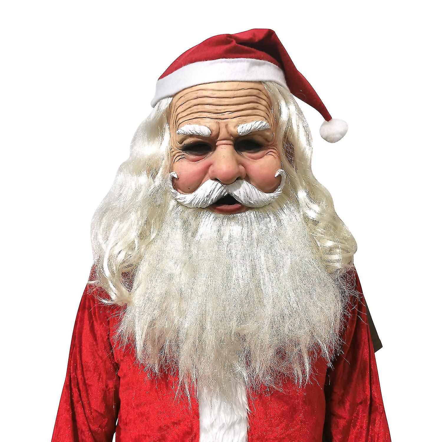 Grand-mère Noël Couvre-chef Coiffe de Noël Décoration Vacances Soft Latex Adulte Couvre-chef Noël Cadeaux Fête Cospaly Accessoires