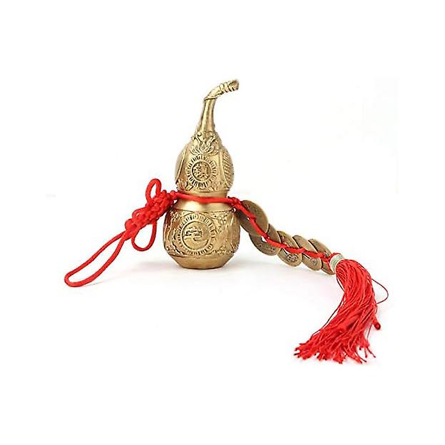 Brass Gourd for Feng Shui, Good Luck Wu Lou Pure Brass Wu Lou Hu Lu Gourd Wu Lou Cucurbit Feng Shui Wu Lou for Office Car Hanging Home Decoration