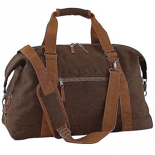 Bagbase Vintage Canvas Weekender / Holdall Carry Bag (30 Litres) (Pack of 2)