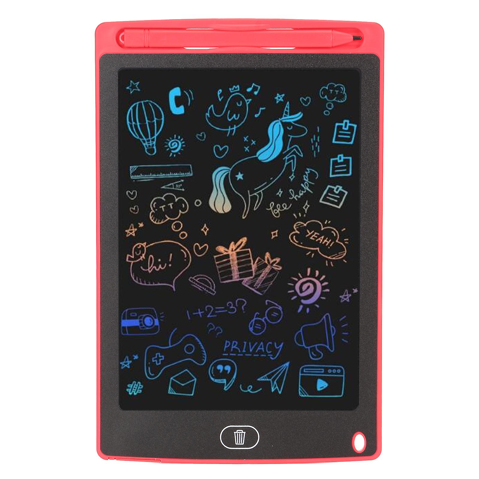 Tablette d'écriture LCD colorée de 8,5 pouces, jouet pour enfants de 1 à 10 ans, filles et garçons, rouge