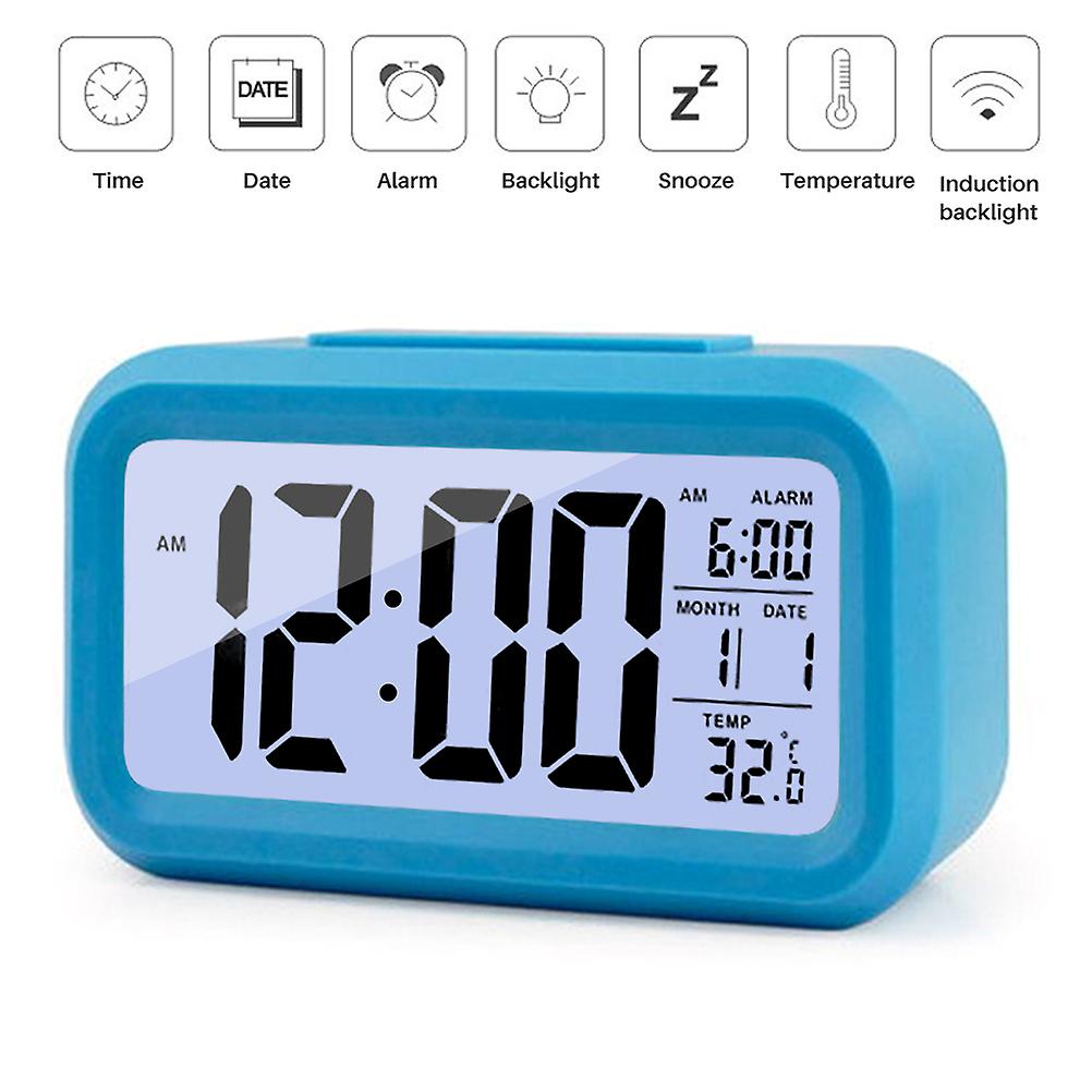 Digital LED Electronic Alarm Clock with Calendar and Temperature Display for Home Office Kitchen Bedside Desk Clock