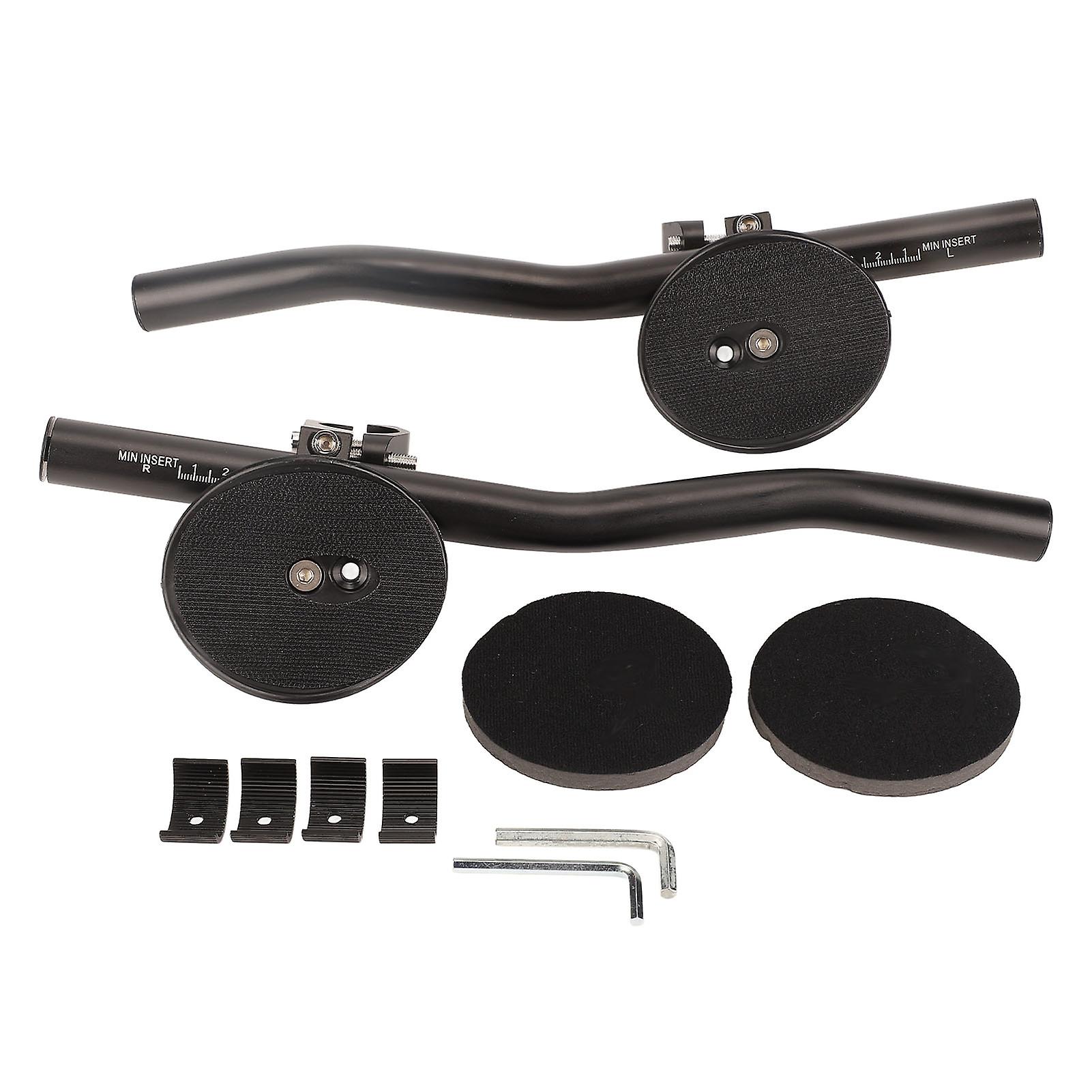 Aluminum Alloy Aero Bars, Comfortable Ride With Foam Padding, Ergo Bend Angle For Optimal Aero Position, Adjustable Length And Armrest Options, Ready