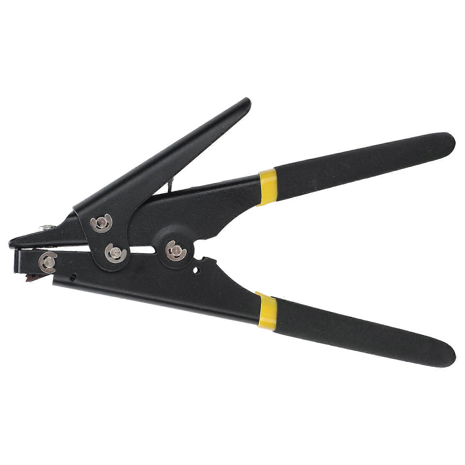 נייד ניילון כבל אזיקון אקדח מתח מתכוונן פלסטיק אזיקון רוכסן כלי הידוק וחיתוך שחור