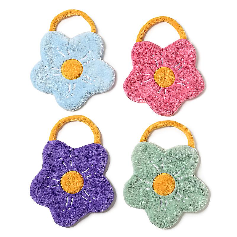 Cute Flower Shape Quick Dry Hanging Towel