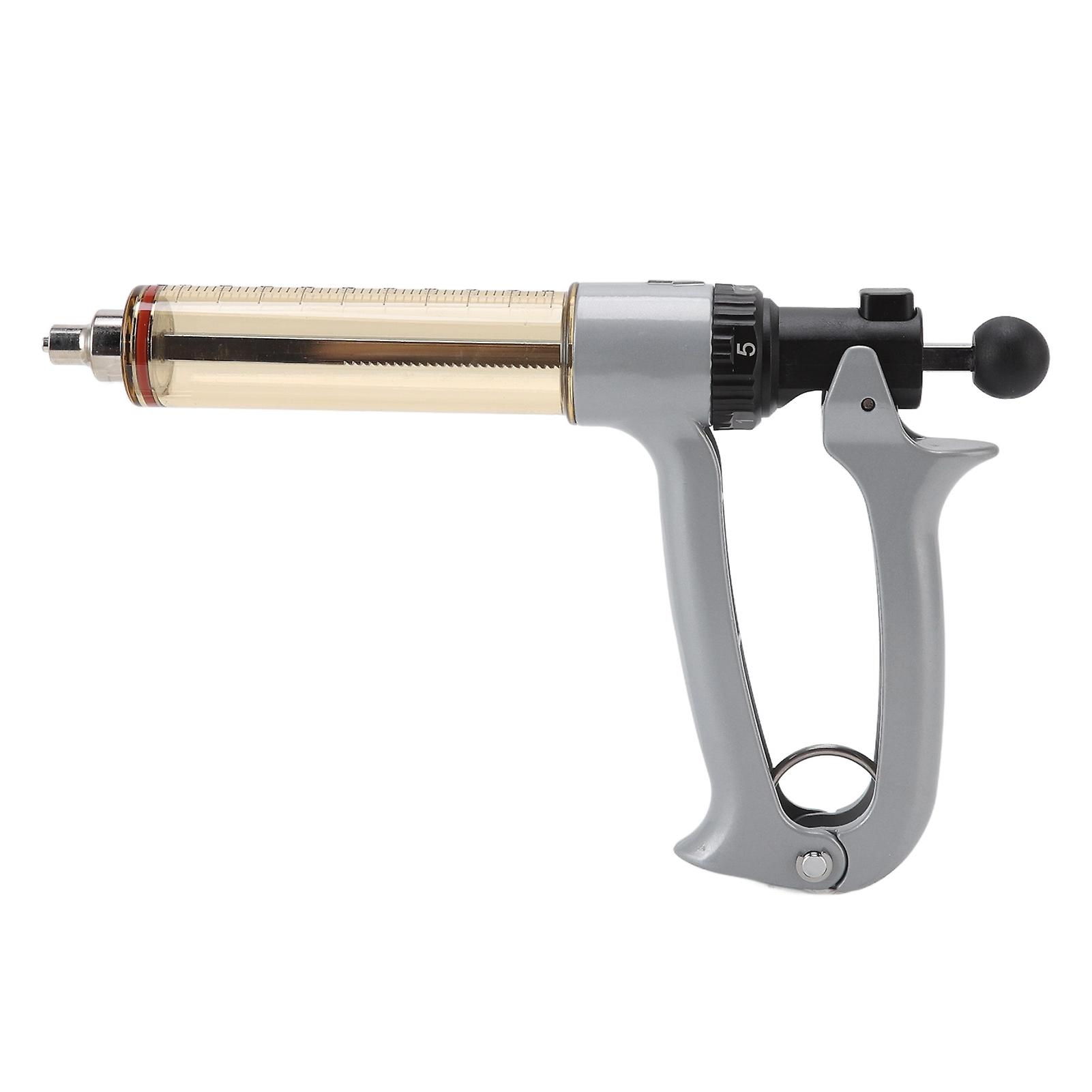 Semi Automatic Metal Syringe Professional Semi Automatic Continuous Injector for Chicken Duck Goose Pig 50ML 