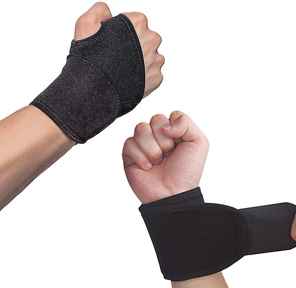 Wrist Support, (2 Pack) Adjustable Wrist Brace With Hook-and-loop Design