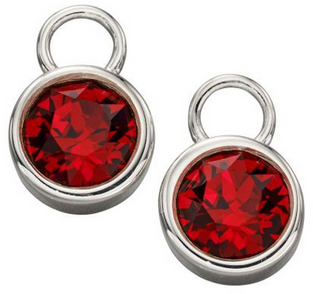 Beginnings July Birthstone Charm - Red/Silver