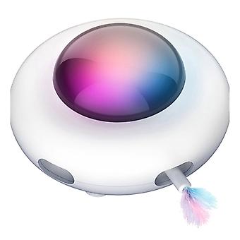 Niedliches Smart Teaser Ufo Plattenspieler Fangen Training Spielzeug Usb Aufladen Interaktives Auto Haustier Spielzeug