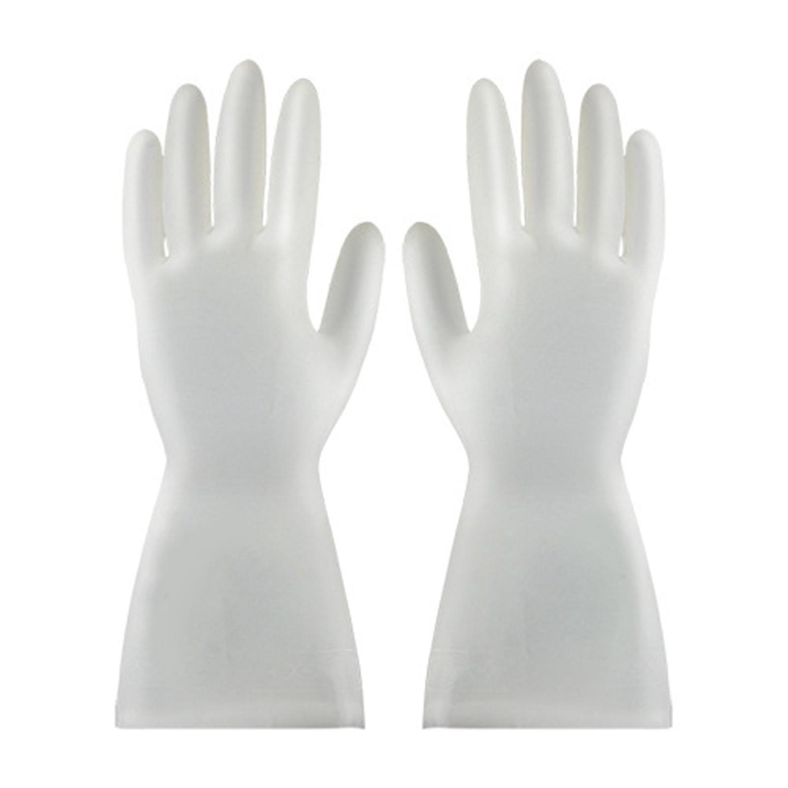 Waterproof Kitchen Cleaning Gloves PVC Reusable Non Slip Household Washing Gloves for Dishes Furniture Cleaning Large Size