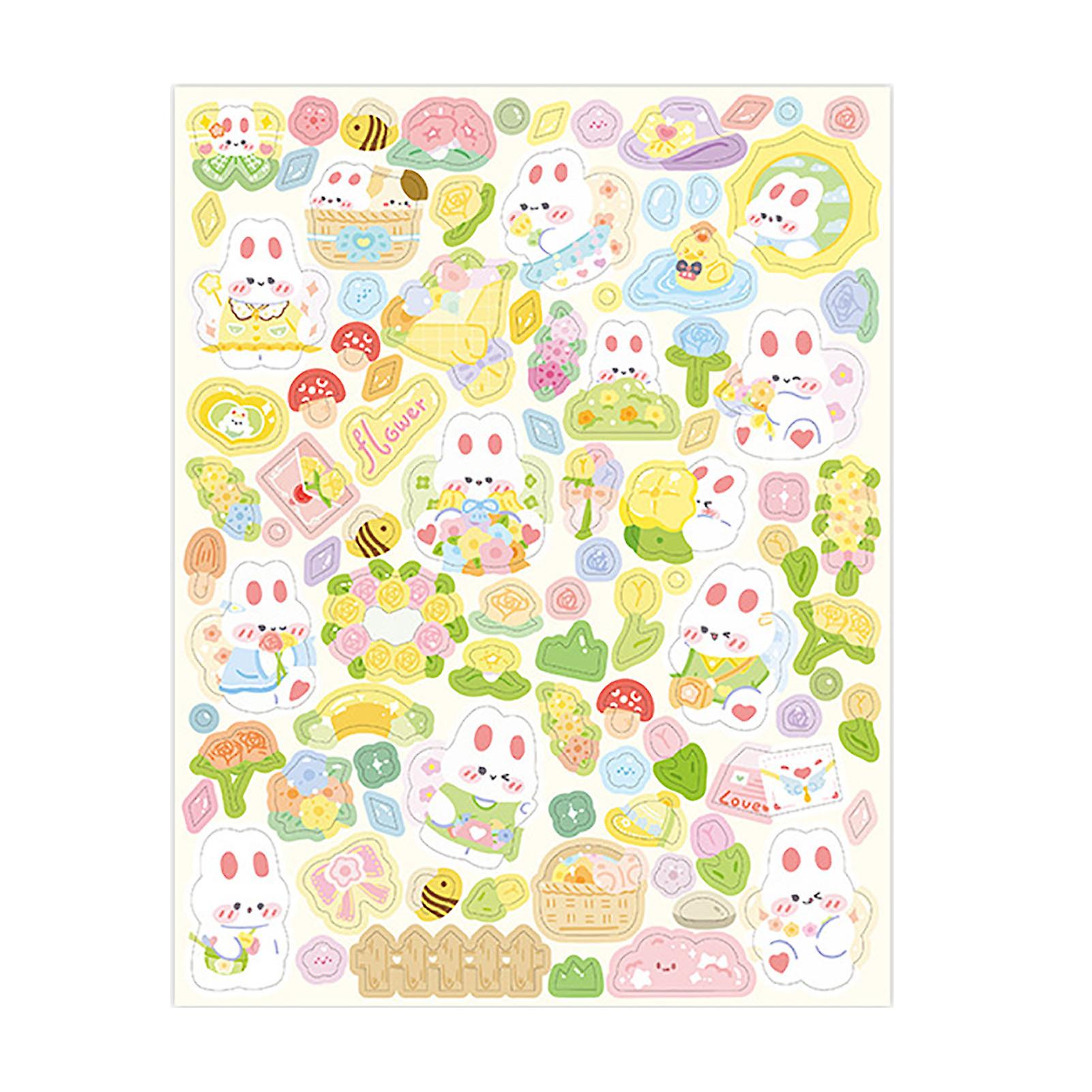 Scrapbooking Stickers Cute Pattern High Adhesive for DIY Decoration Notebook Diary Laptop