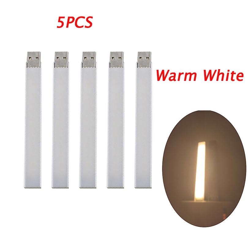 5pcs Mini Portable Usb Led Light With Touch Sensor Switch Stepless Dimming Night Light Power Bank Book Table Lamp Usb Flashlight