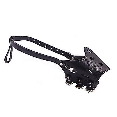 S Black Black Brown Leather Dog Muzzles Adjustable Quality Leather And Fastenings Az20409