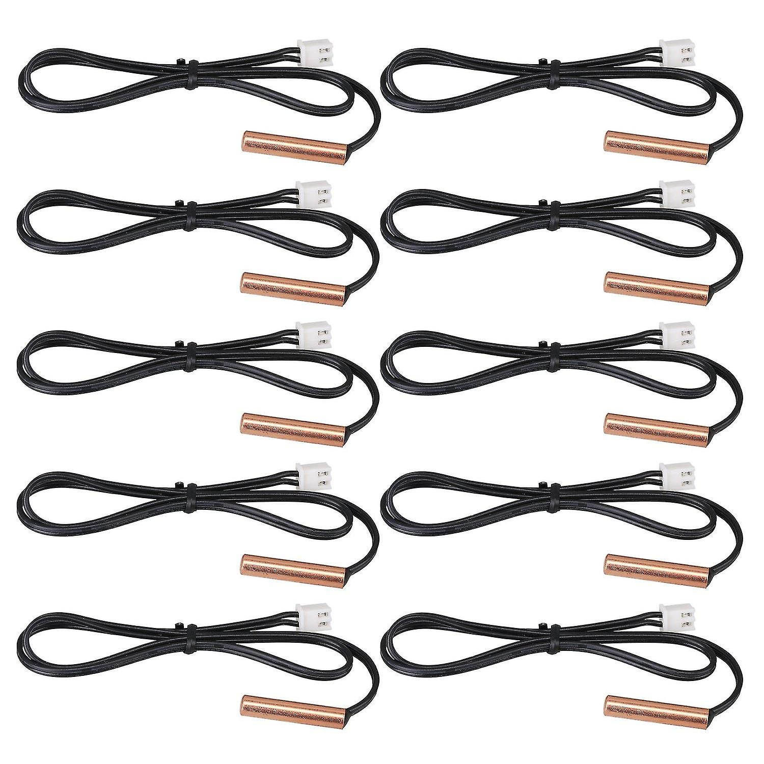 For 10pcs PVC 20K Sensitive Copper Head Temperature Temp Sensor 39cm Length WS5392