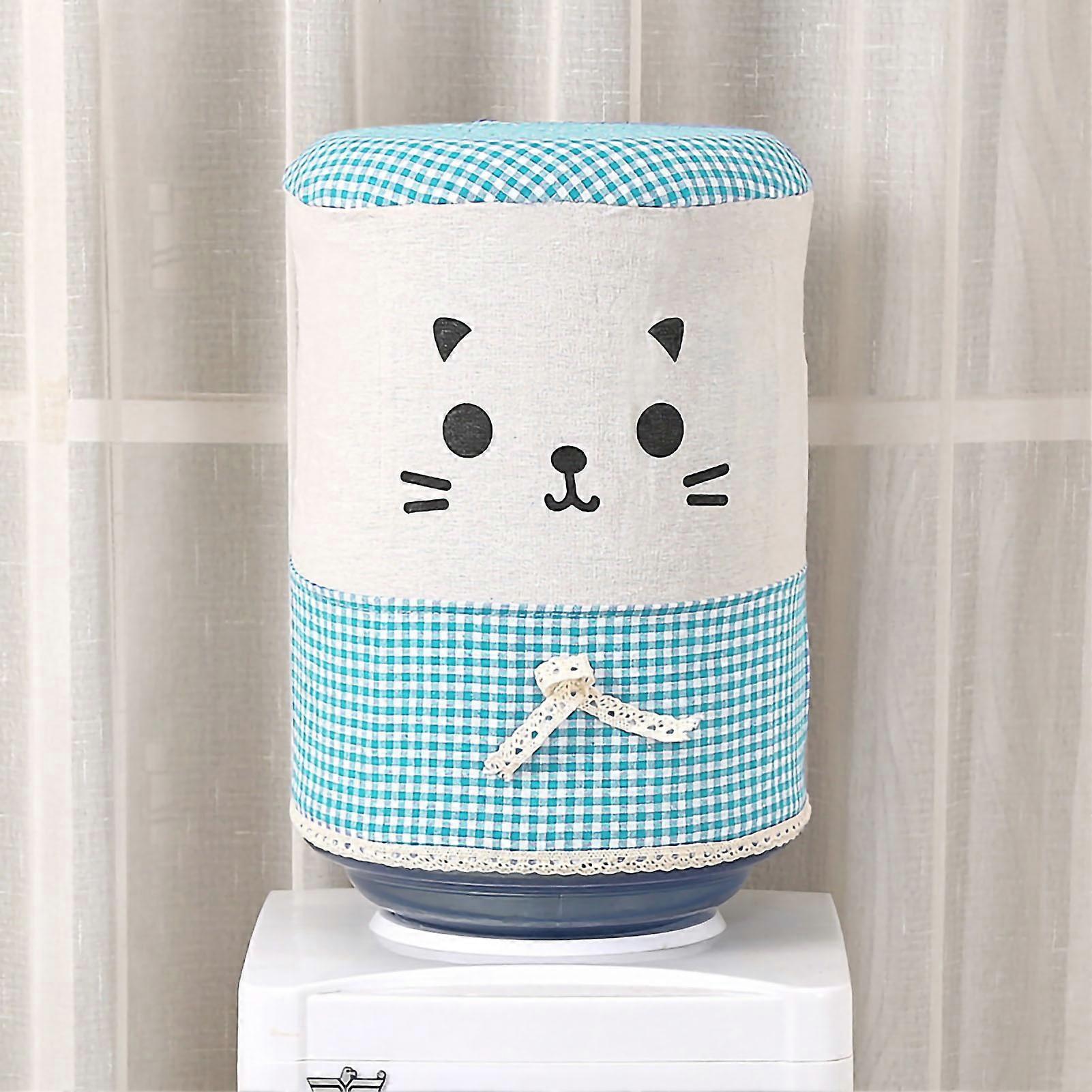 מתקן מים כיסוי דלי מתקן מים לשימוש חוזר כיסוי אבק חבית חמוד למשרד הביתי חתול כחול גובה 34 ס"מ / 13.39 אינץ 'x קוטר 28 ס"מ / 11.02 אינץ '