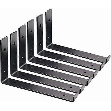 6pcs Shelf Brackets,Industrial Wall Brackets, Heavy Duty L Shaped Shelf Support Frame Suitable to Wall Shelf Brackets