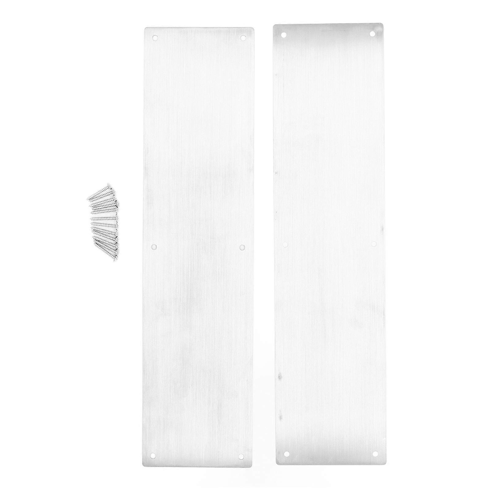 Set of 2 304 Stainless Steel Decorative Baseboards for Interior and Exterior Doors