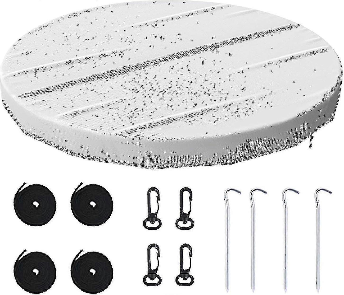 Poolskydd, vindtät rund uppblåsbar poolöverdrag, dammtät vattentät poolskydd för familjepooler badtunnor Spa Uppblåsbara pooler