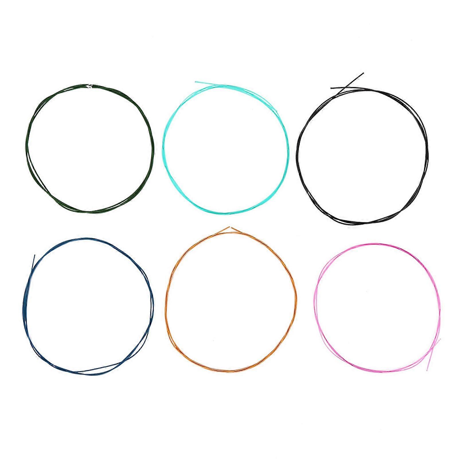 6pcs/set Colorful Normal Tension Alloy Nylon String For Classical Guitar