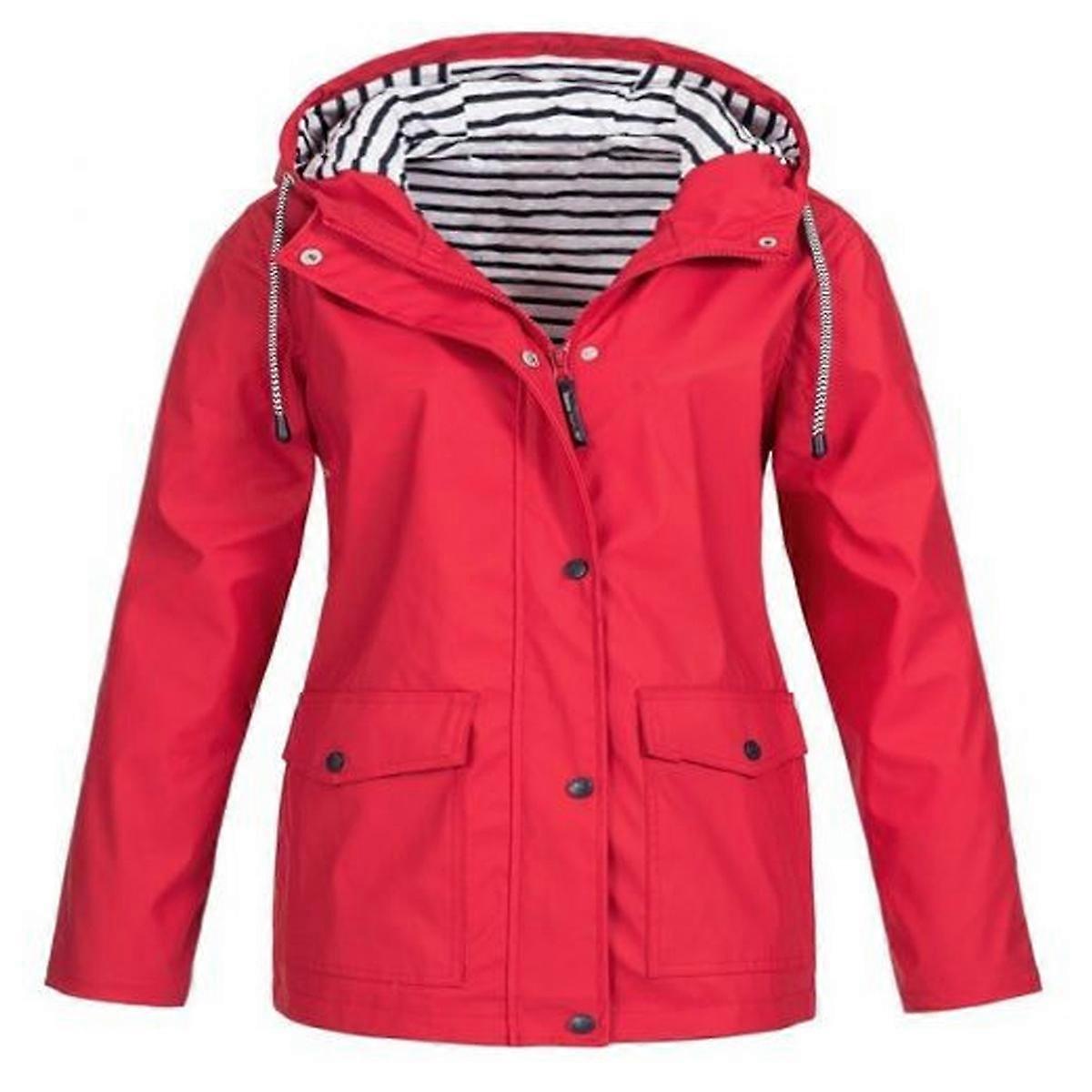 Plus Size kvinners hette vindjakke klatrefrakk vanntett regnfrakk topper