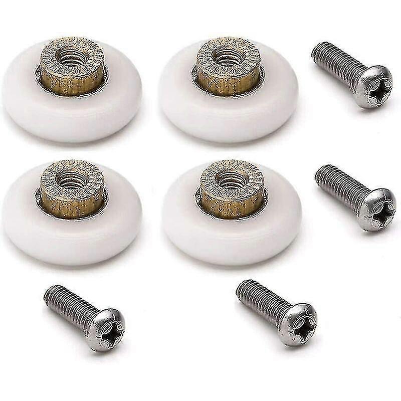 Set Of 4 Spare Rollers For Sliding Shower Door With M6 Screw Diameter 20 Mm