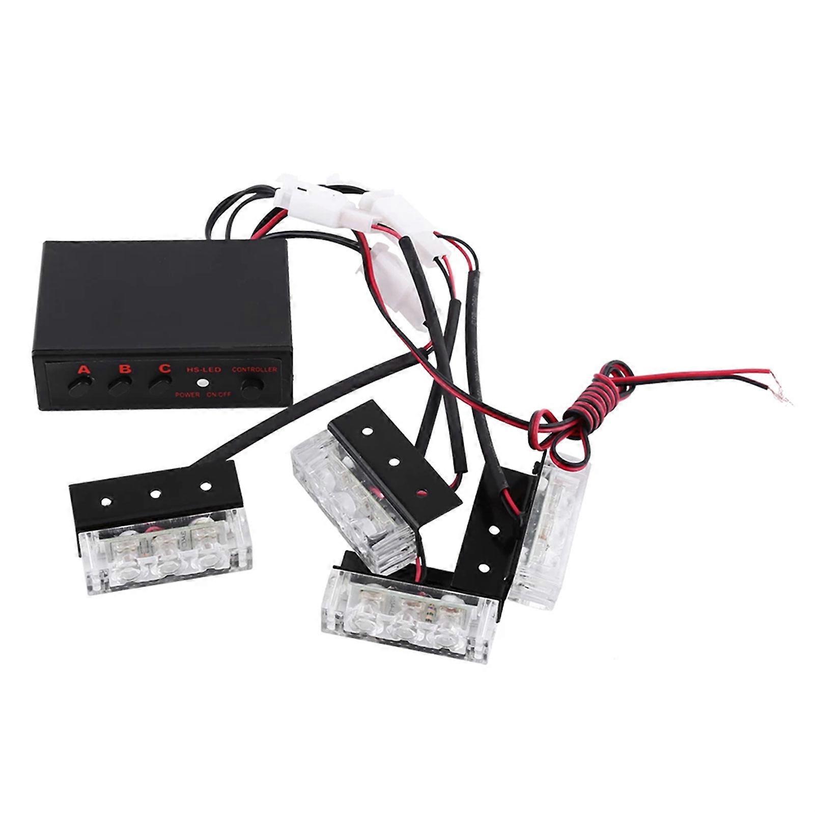 12V Vehicle Strobe Light Emergency Warnings Auto Strobe Beacons Lamp Car Supplies