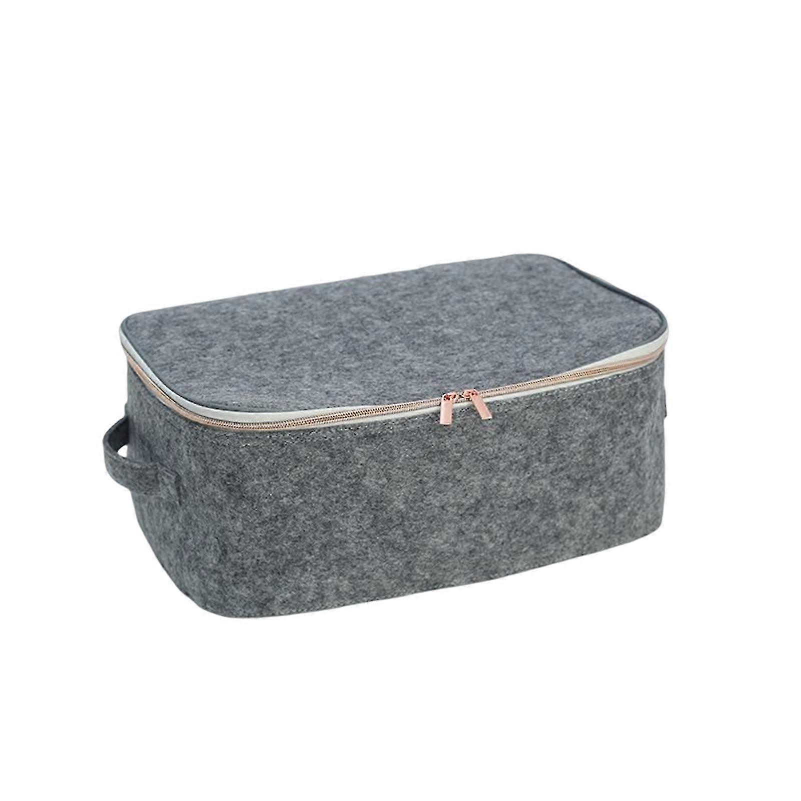 Felt Storage Box Waterproof Moisture-proof Basket With Handle For Home Flat Dormitory Apartment