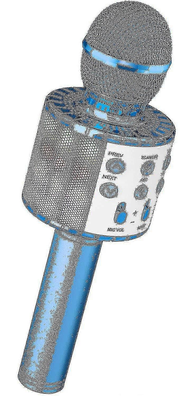 لاسلكي Oke Microph ، 4 في 1 محمول للأسنان Microph Oke Player مع رقص LED S ، مناسب للغناء