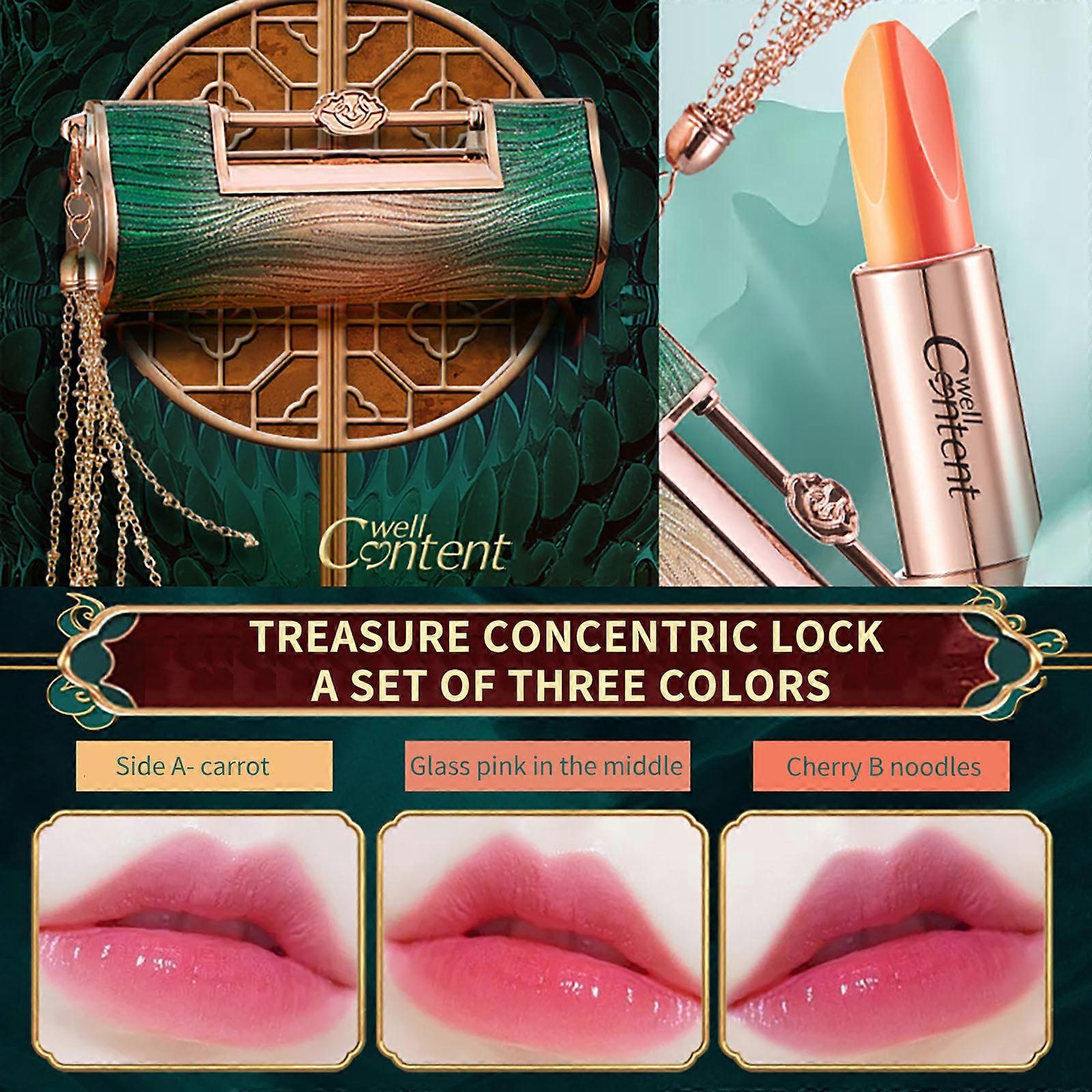 Three-color Lipstick Non-stick Cup Easy To Color Moisturizing Lipstick