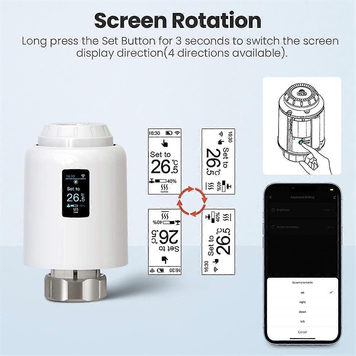 Zigbee 3.0 Tuya Trv Smart Thermostatic Radiator Valve Wifi Programmable Temperature Controller For