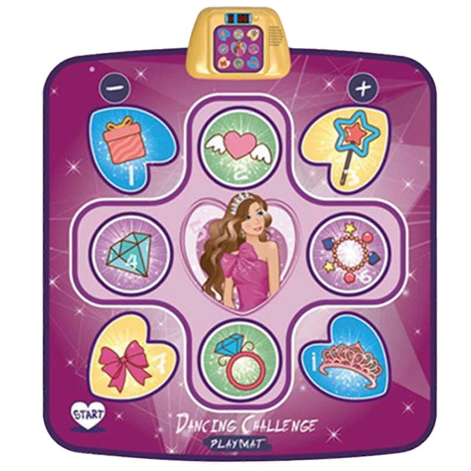 Pink Dance Mat Toys For Boys Girls Rhythm Step Game Mode Dance Pad Programmable Challenge Play Mat