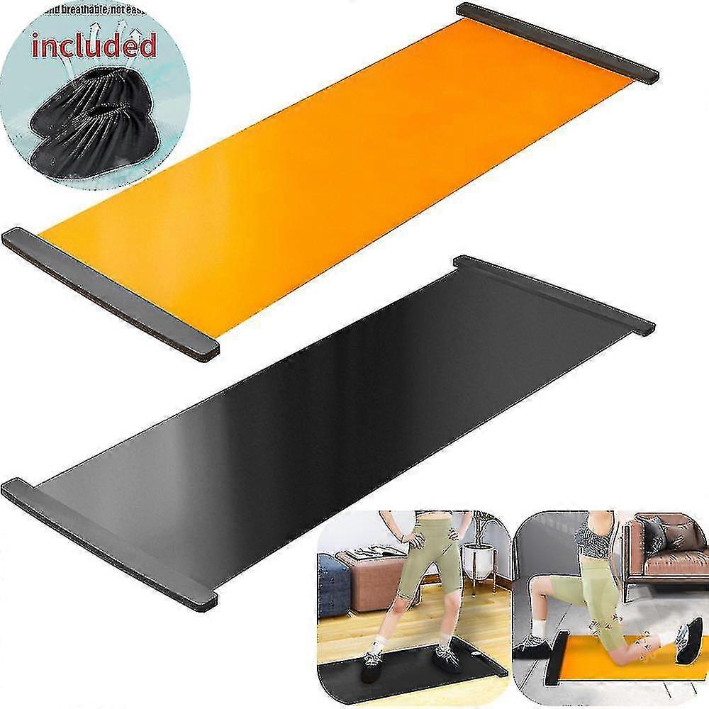 Yoga Sliding Mat Sport Fitness Glide Pilates Skating Training Board Mat For Ice Hockey Roller Skating Leg Exercise 140cm