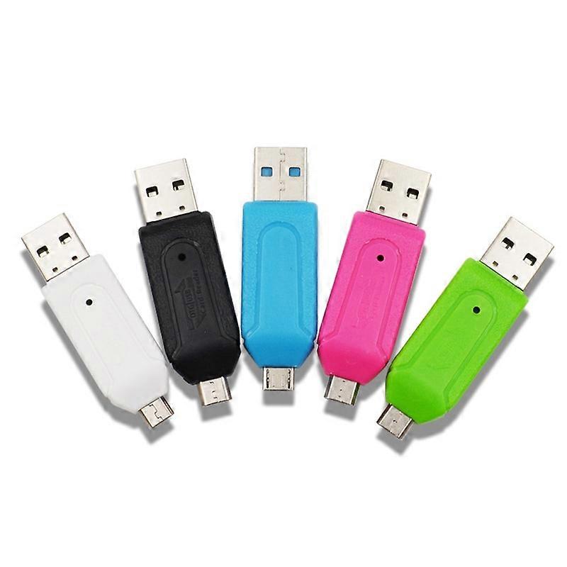 USB 2.0 OTG 2 in 1 memory card reader, Micro USB TF Universal Adapter, SD Card Reader for Phone, Laptop
