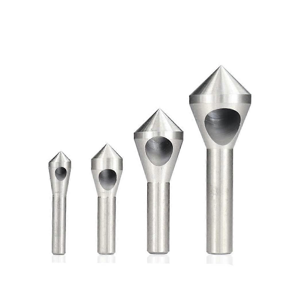 Silver 1 Set Of Countersink Deburring Drill Bits 2-5-10-15 10-15 15-20 Hss4241 Metal Taper Chamfer Drill St