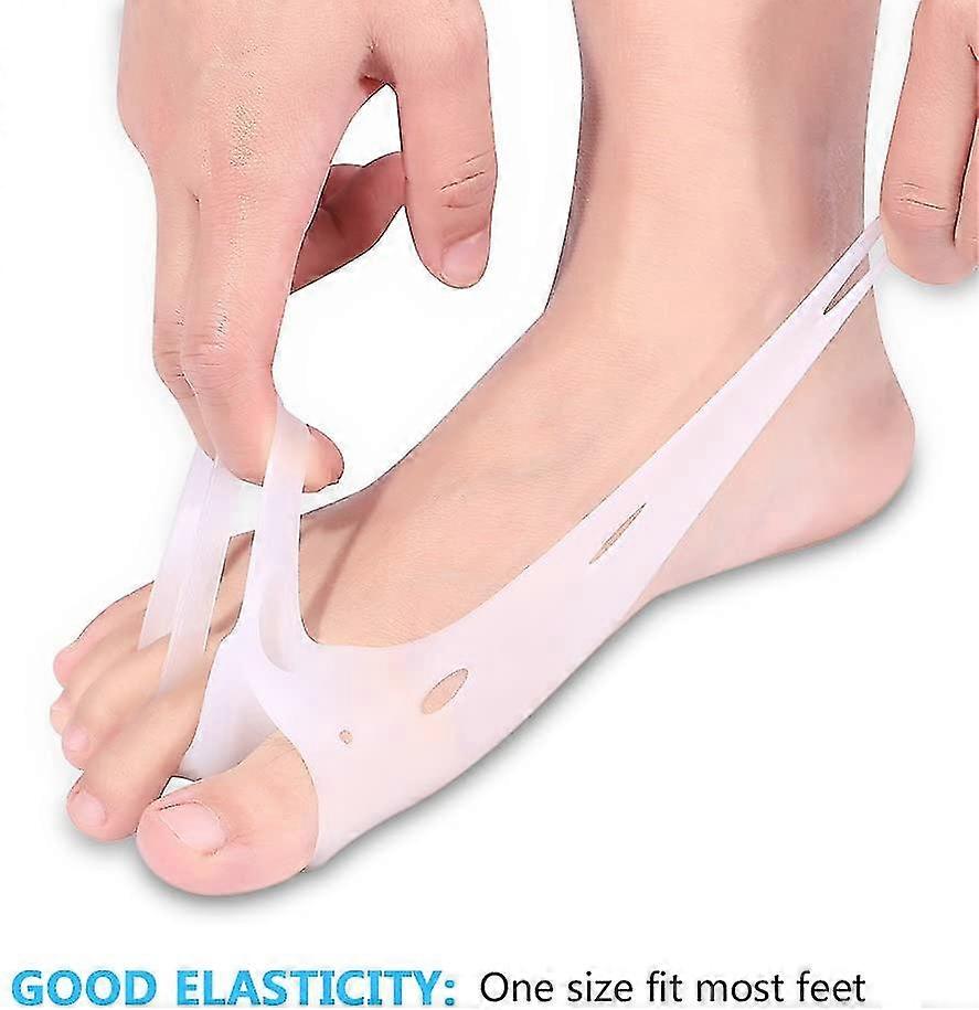 Separatore di punta, separatore di punta a 3 fori Soft Gel Bunion Corrector Alleviare la punta