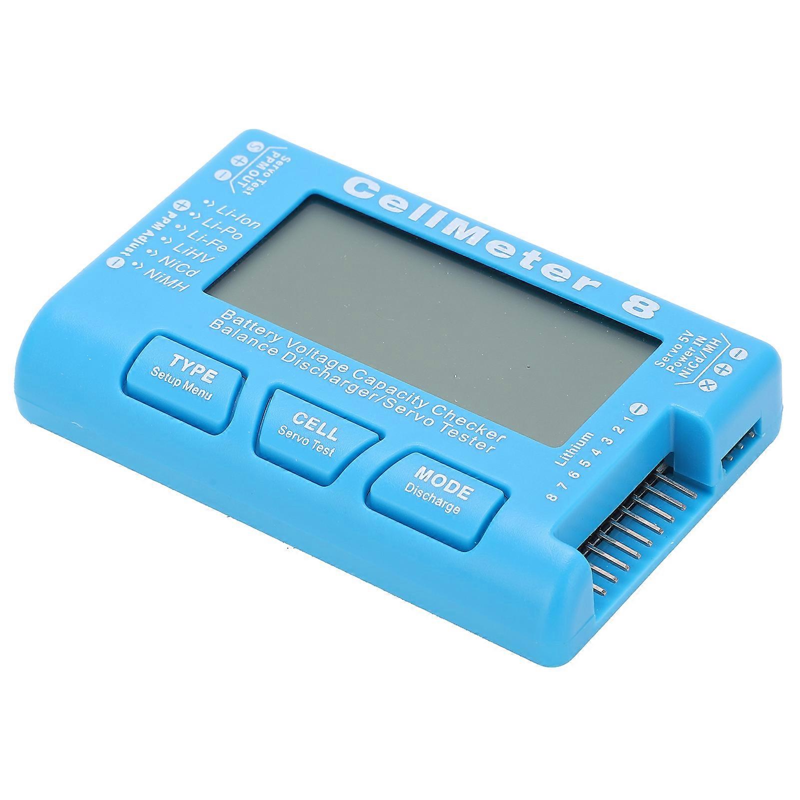 CellMeter?8 Multifunctional LCD Battery Capacity Checker Backlight Voltage Servo Tester