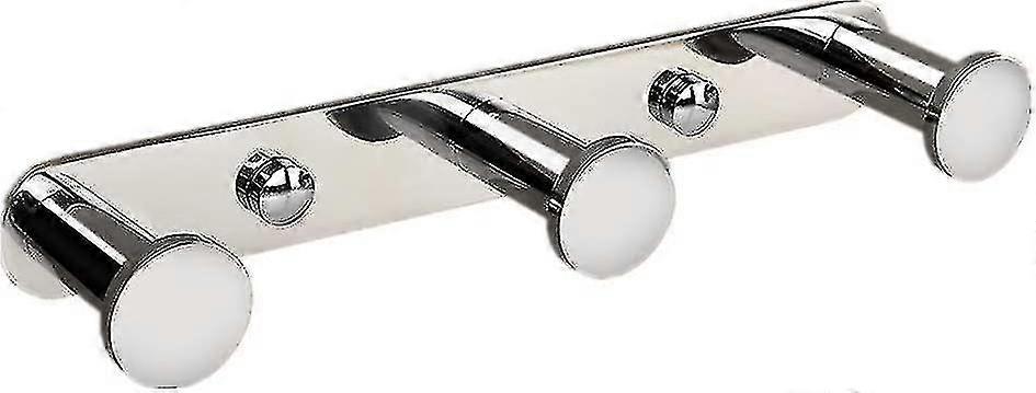 Wall Mounted Towel Rack Hook With Hooks 304 Stainless Steel Wall Mounted Towel Rack Hooks (3 Hooks, Chrome)